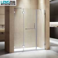 Frameless Shower Door with Clear Tempered Glass